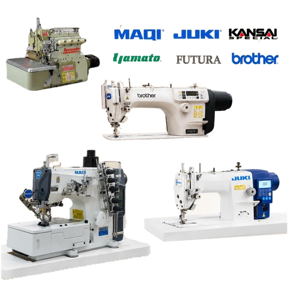 Maquinaria industrial MAQI, JUKI, Kansai Special, Yamato, Futura y Brother